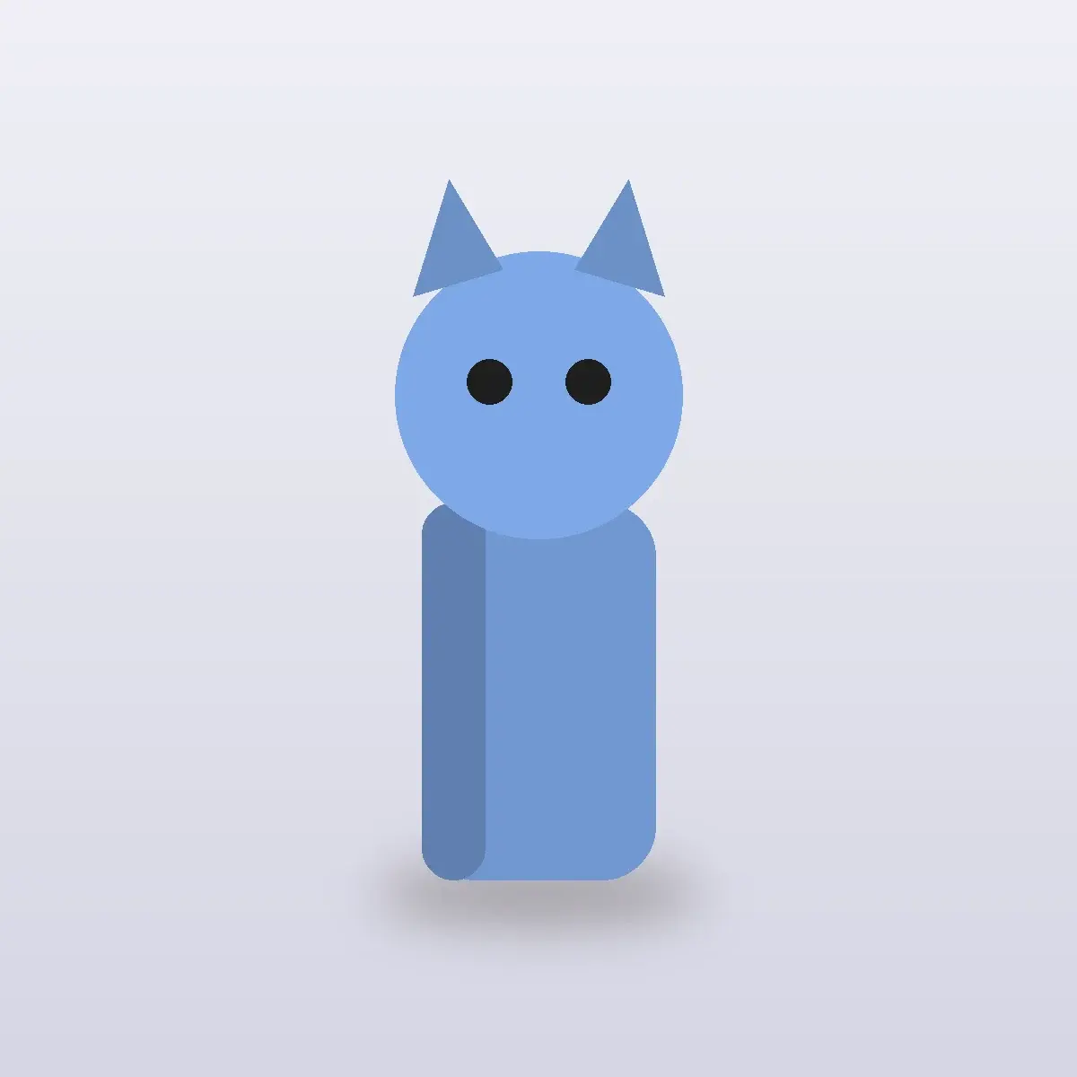 Little Cat Figure in Sky Blue